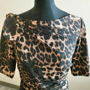 Kay Unger Animal Print NY Dress